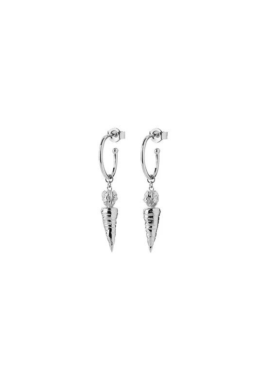 Karen Walker Carrot Earrings Silver