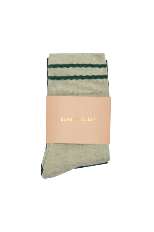 Karen Walker Runaway Girl Socks 2 Pack Dark Green/Sage